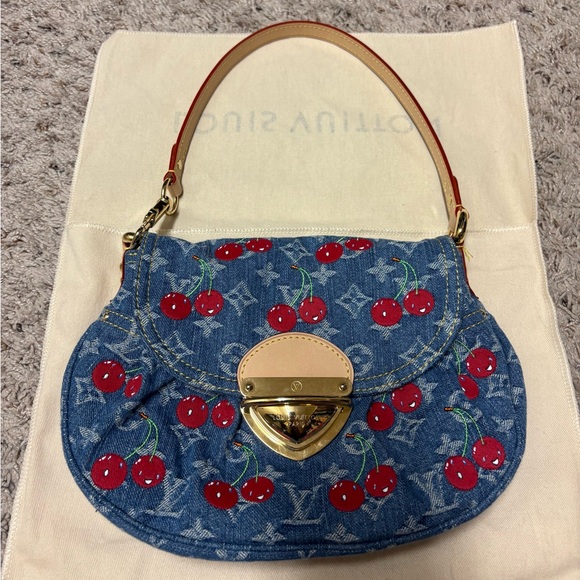 Louis Vuitton Takashi Murakami 2025 denim cerise sunset bag - Picture 2 of 12